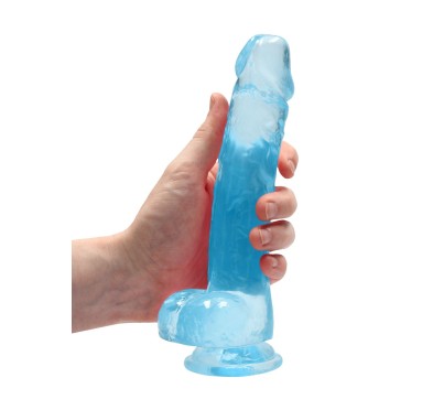 Dildo gumowe silikonowe żylaste z przyssawką 21 cm